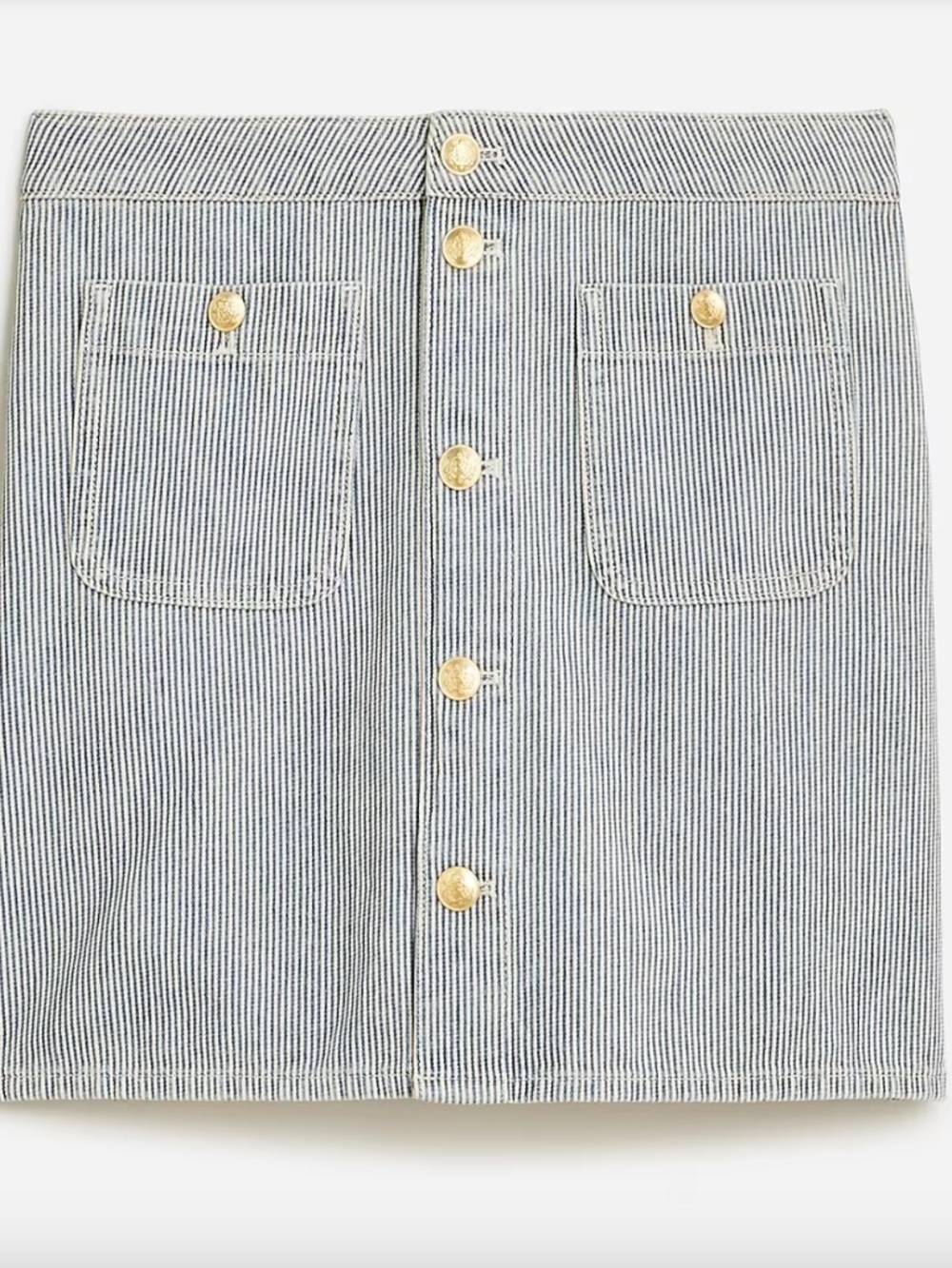 J.CREW Denim Blue & White Stripe Matching Skirt Set NWT - Picture 9 of 9